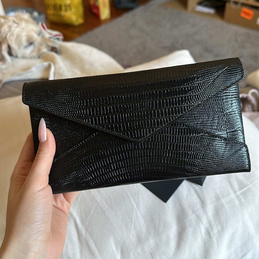 Brand new Saint Laurent Paloma Lizard-Embossed Leather Pochette - Picture 7 of 9